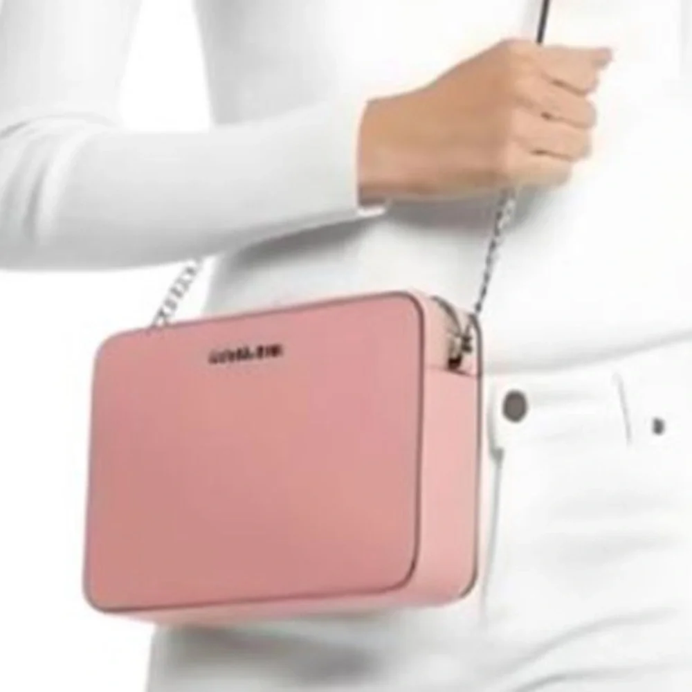 Michael Kors Jet Set Item Large East West Zip Crossbody Leather Primrose  NWT